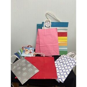 Lot of 23 Gift Bags – Mixed Sizes & Styles – Open Box – Never Used